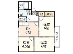 フレグランス御代 3DKの間取図画像