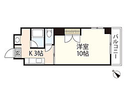 4Sビル 1Kの間取図画像