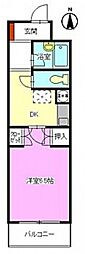 エスポアール・石川 1Kの間取図画像
