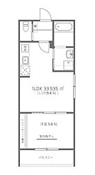 (仮称)Lien五日市駅前 1LDKの間取図画像