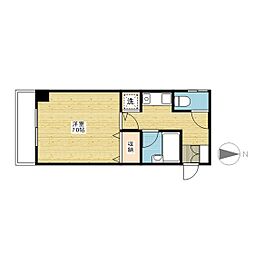 K・ARCADIA 1Kの間取図画像