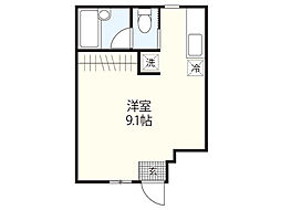 アロベスタ串戸 ワンルームの間取図画像