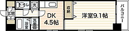 カーサ土橋 1DKの間取図画像