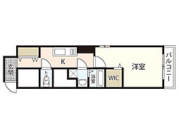 7フラッツ 1Kの間取図画像