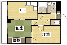 ライブコーポブンカ 2DKの間取図画像