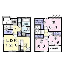 コンフィー中山台I 3LDKの間取図画像