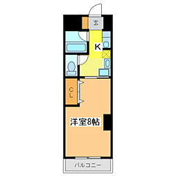 サニー・メイトとがわ 1Kの間取図画像