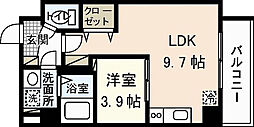 鶴見橋Grande 1LDKの間取図画像