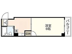中高下ビル 1DKの間取図画像