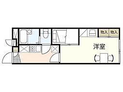 レオパレス国泰寺 1Kの間取図画像