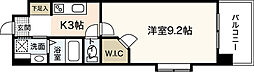 ロアール横川新町 1Kの間取図画像