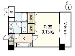 第24友建ビル 1Kの間取図画像