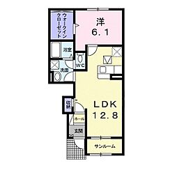 スリジエ 1LDKの間取図画像