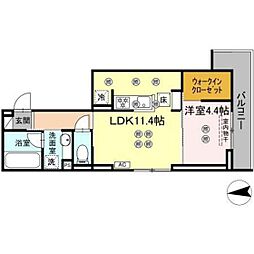 Casa Pino 1LDKの間取図画像