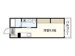 ソシエテ海田・畝 ワンルームの間取図画像
