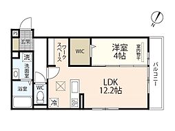 H.S.S 1LDKの間取図画像