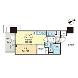 ザ・ライオンズフォーシア鉄砲町 1LDKの間取図画像