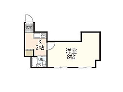 ジョイフル河原町 1Kの間取図画像