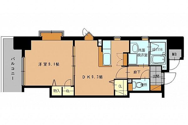 アーバンライフ白島 ｜広島県広島市中区白島北町(賃貸マンション1LDK・3階・41.49㎡)の写真 その2