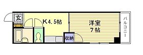 久保ビル 401 ｜ 広島県広島市南区皆実町6丁目（賃貸マンション1K・4階・26.00㎡） その2