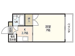 シャトーナカムラ 1Kの間取図画像