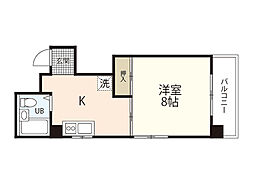 TNEビル(昭和町) 2階1DKの間取り