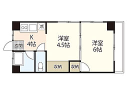 楠木光広ビル 2Kの間取図画像