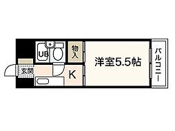 松尾ビル 1Kの間取図画像