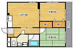 メゾン新藤 2LDKの間取図画像