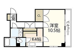 第二徳丸ビル 1Kの間取図画像