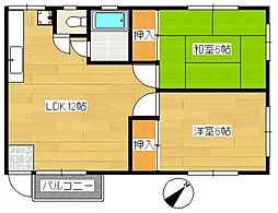 間取図画像 2LDK