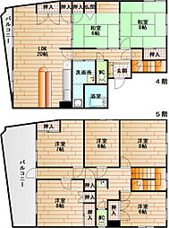 第二金口ビル 7LDKの間取図画像