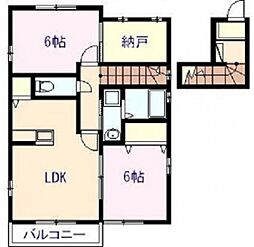 ネクスト吉村2 2LDKの間取図画像