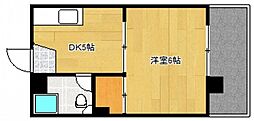 第三小河内ビル 1DKの間取図画像