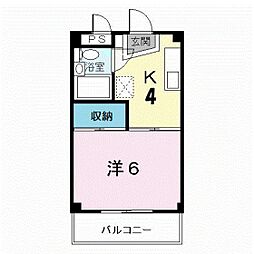 シティハイツY・S西本 1Kの間取図画像