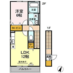 フェアリー・コート・ミュー 1LDKの間取図画像