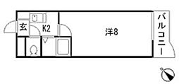 メゾンド長束 1Kの間取図画像