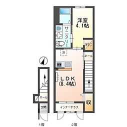 ファイン・ヴィラ7 1LDKの間取図画像