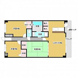 アーバンライフ相田 3LDKの間取図画像