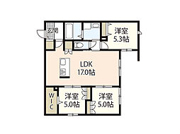(仮称)東区牛田新町1丁目へーベルメゾン 3LDKの間取図画像