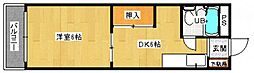 川端ビル 1DKの間取図画像