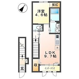 glorious 1LDKの間取図画像