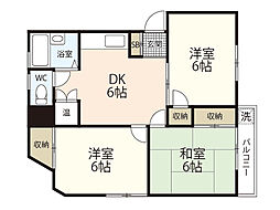 平賀ビル 3DKの間取図画像