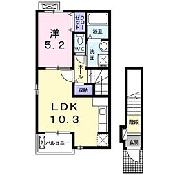 T'sヴィラ 1LDKの間取図画像