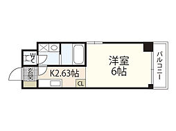 西岡ビル ワンルームの間取図画像