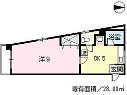 モデナ 1DKの間取図画像