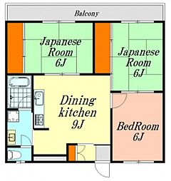 谷口マンション 3DKの間取図画像