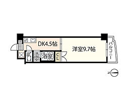 グレイシャス宇品 1DKの間取図画像