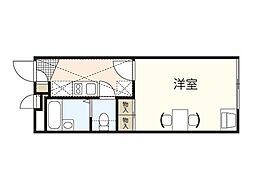 レオパレスASEBA1 1Kの間取図画像