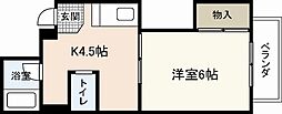 YS松本ビル 1Kの間取図画像